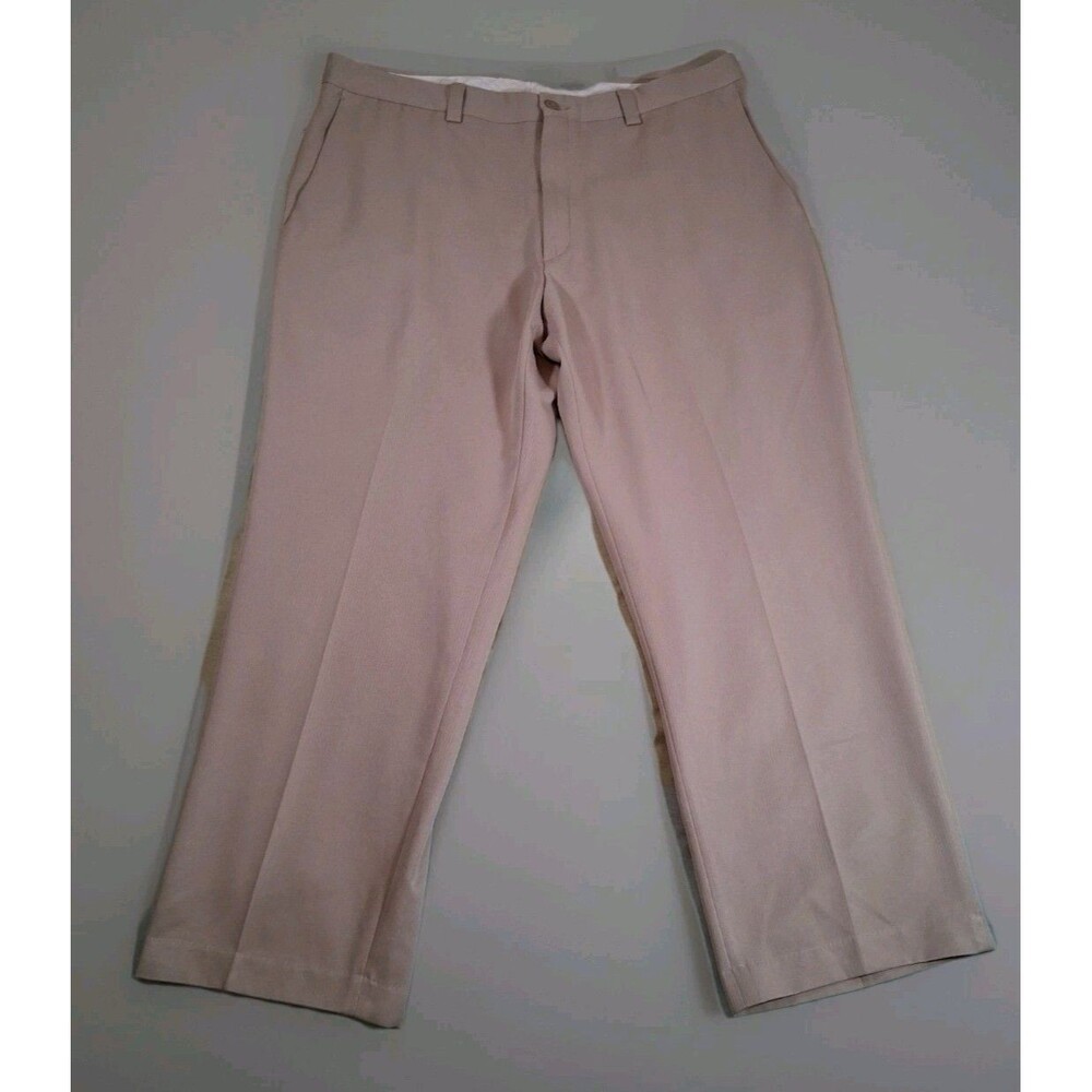Mens Kenneth Cole Reaction Dress Pants Slacks Size 38X29 Tan Beige Preppy Office - Picture 2 of 7